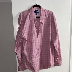 Men's Pink Plaid Shirt